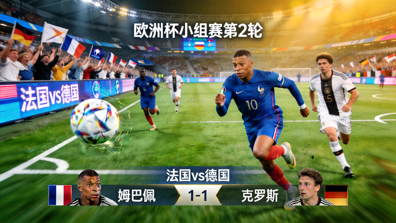 法国对阵德国欧洲杯小组赛足球比赛直播画面